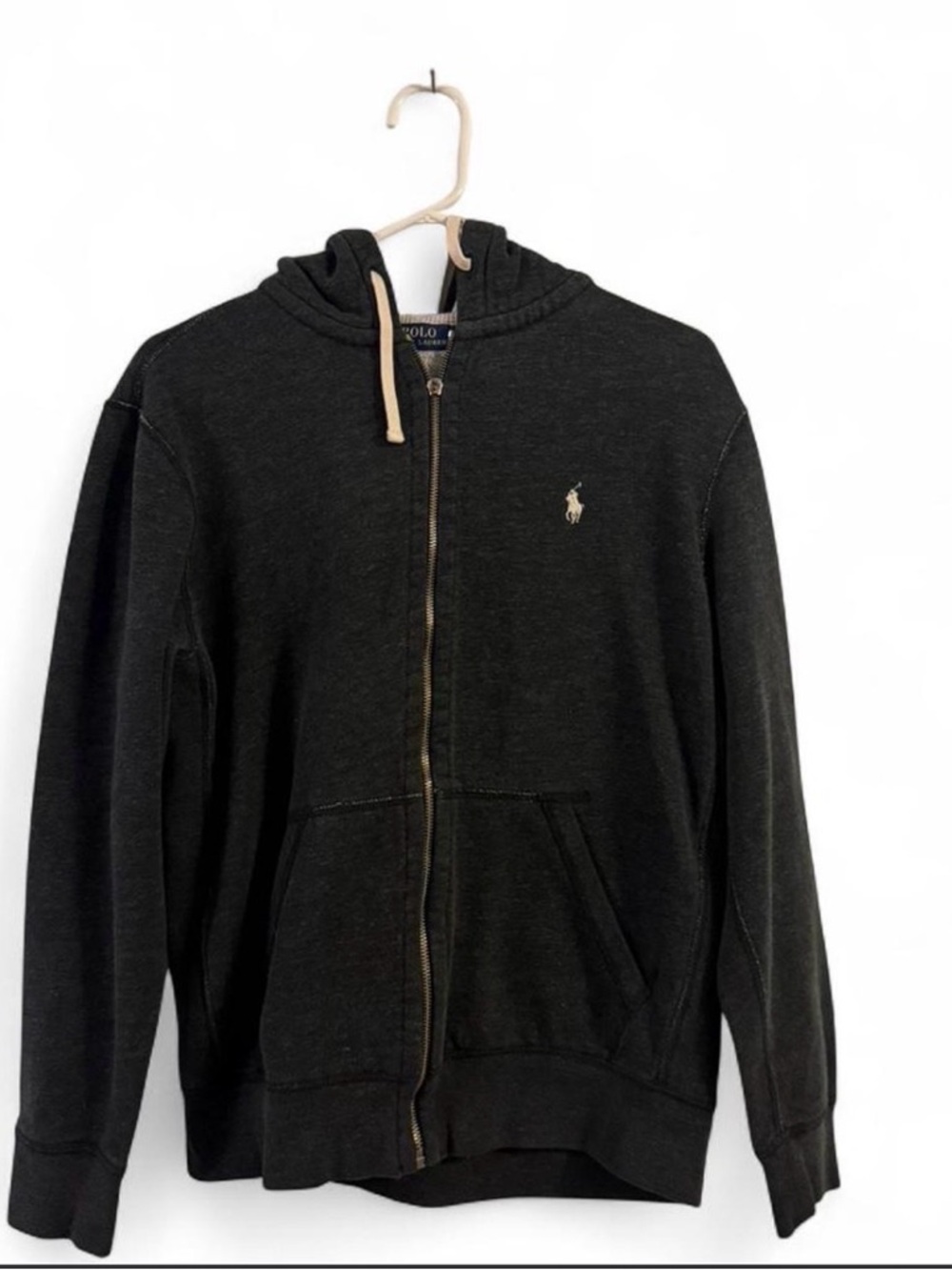 Polo Ralph Lauren Black Zip-Up Hoodie with Logo